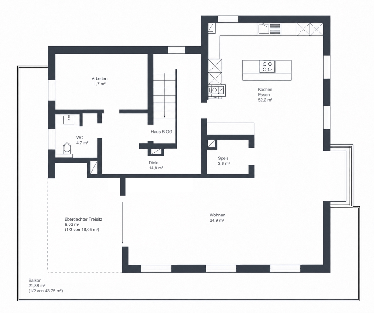 Haus B 1 OG Haus B 1 OG