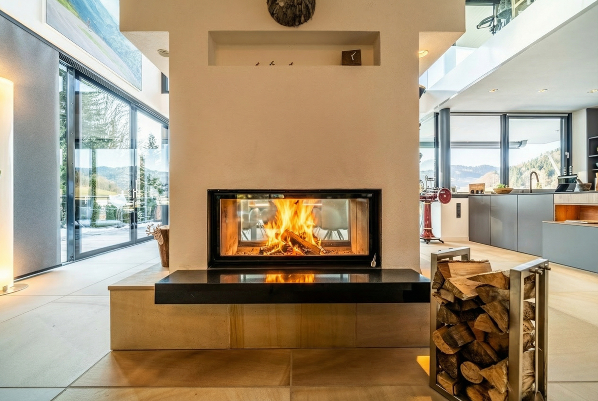 Holzbefeuerter Kamin Holzbefeuerter Kamin