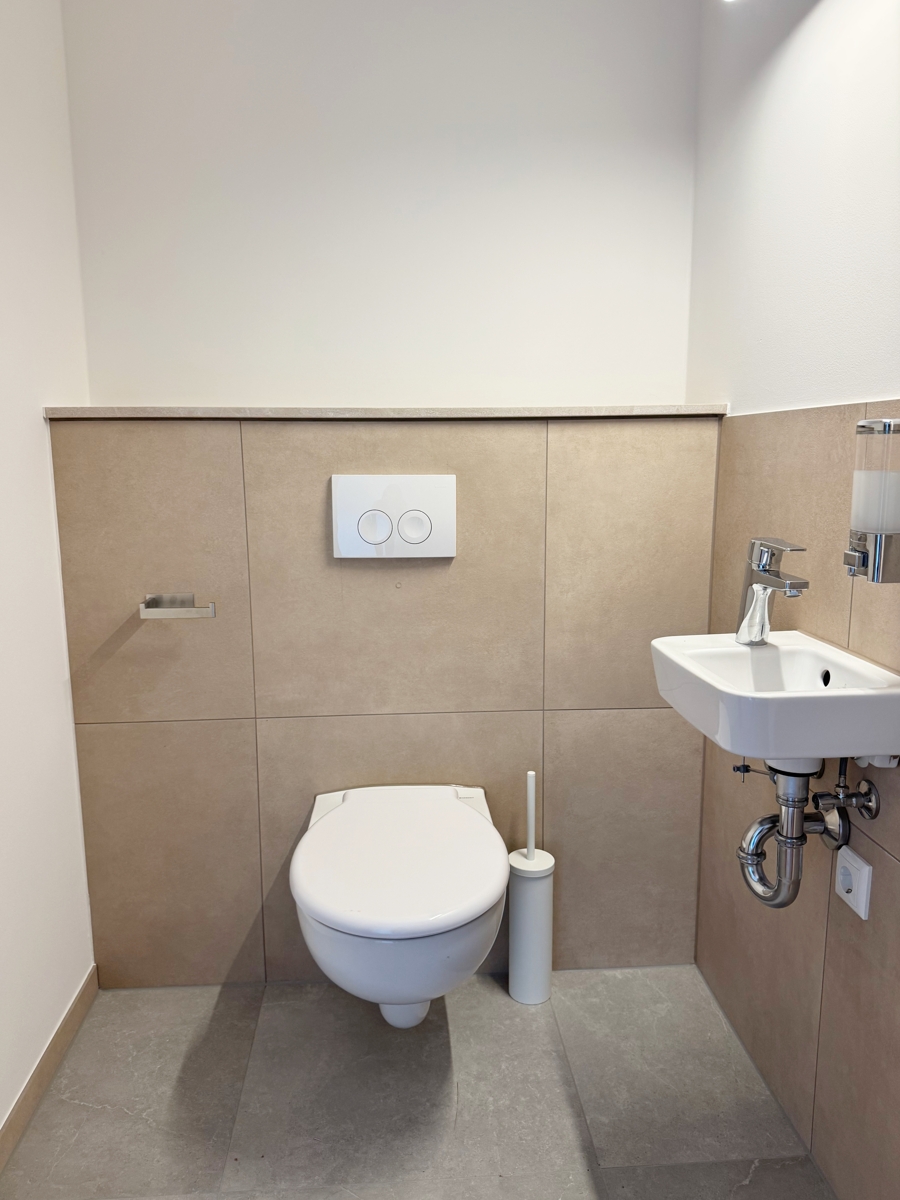 WC einer bereits fertiggestellten Einheit
