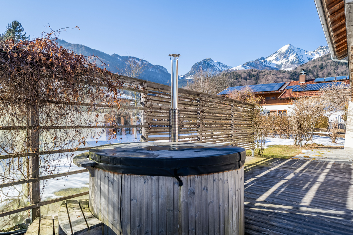 Holzbefeuerter Whirlpool